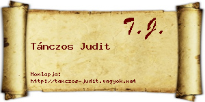 Tánczos Judit névjegykártya